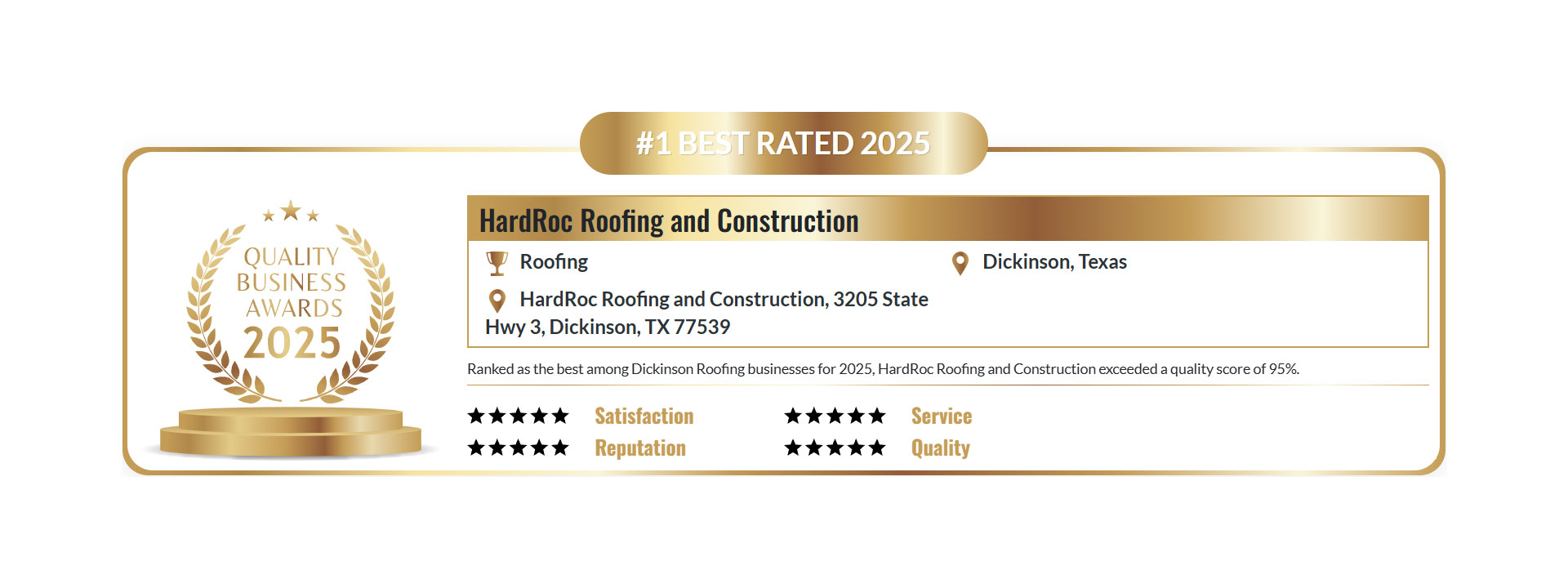 2025 HardRoc Quality Business Award